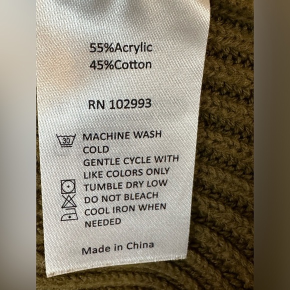 KF/KaufmanFranco Womens Long Sleeve Green Back Zip Sweater - Picture 11 of 11